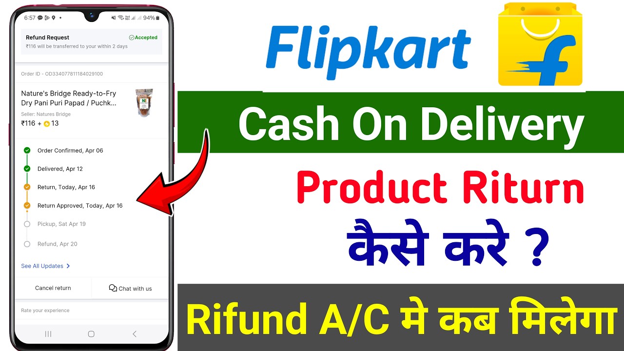 Flipkart Cash on Delivery Return Kaise Kare | Flipkart Product Return kaise kare | Flipkart Refund