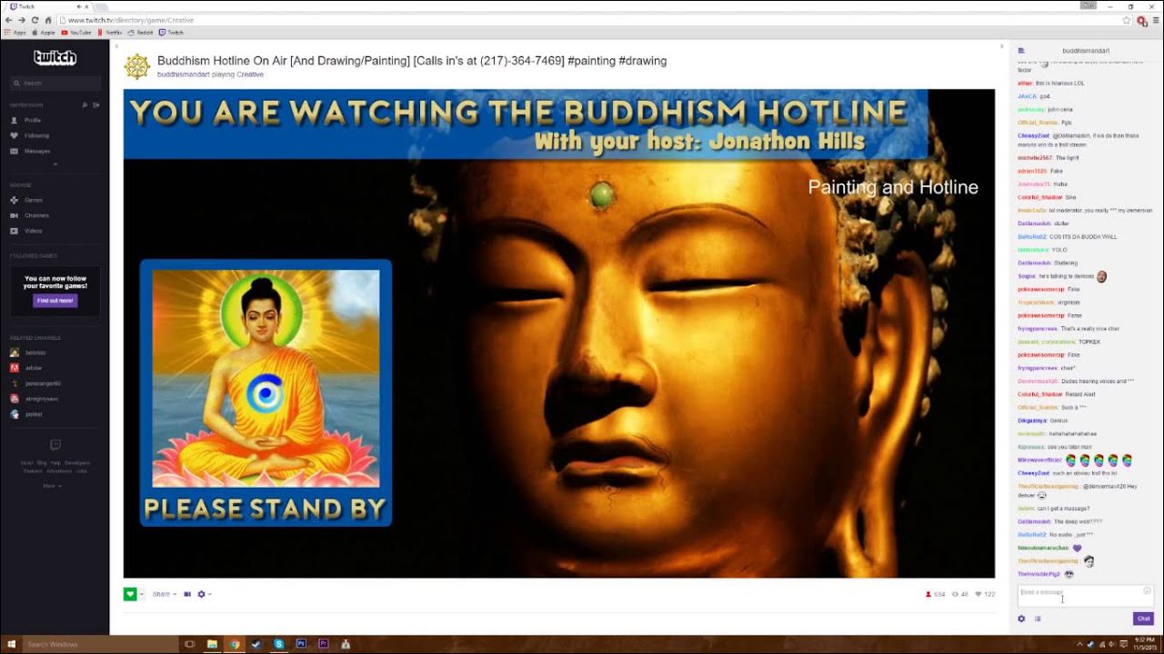 Buddhism Hotline Twitch Raid