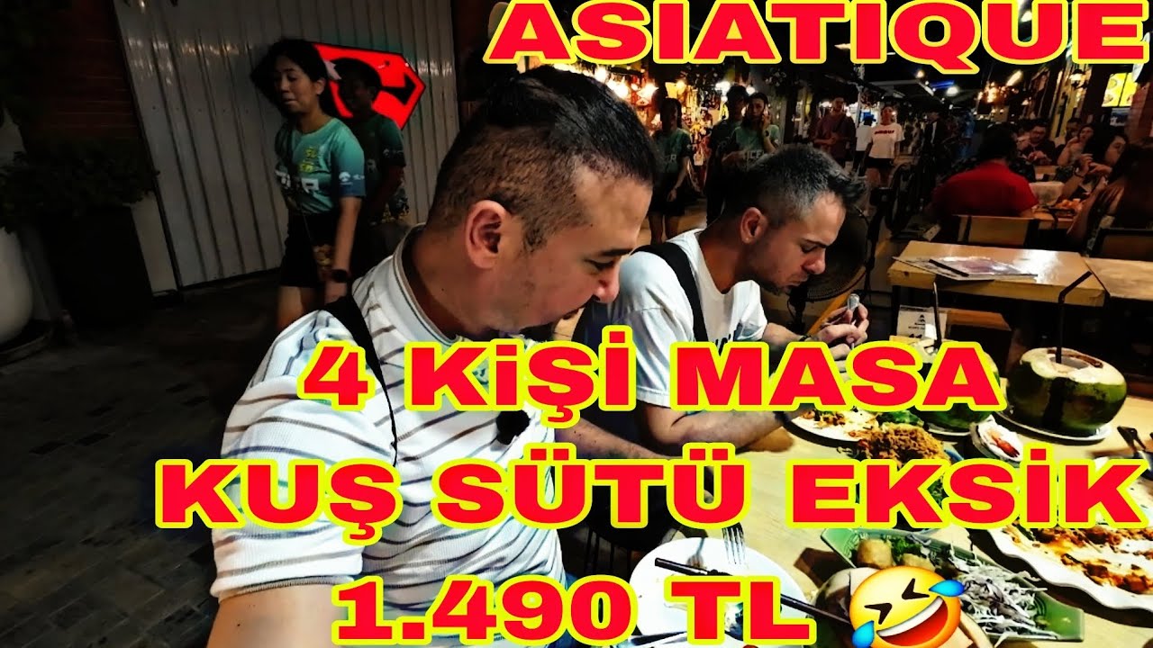 ASİATİQUE MASA KAPATTIK 1.490 TL HESAP GELDİ