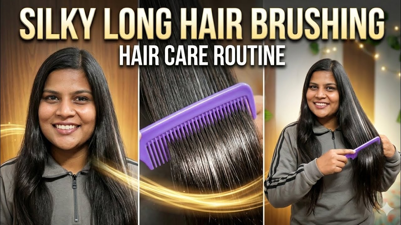 Silky Long Hair Combing and Brushing | My Long Hair Combing Routine | Haircare Routine | Quick Comb 