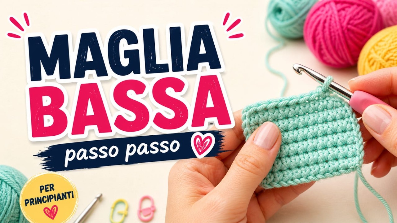 GUIDA PER PRINCIPIANTI #3 - Maglia bassa uncinetto: tutto quello che ti occorre sapere!