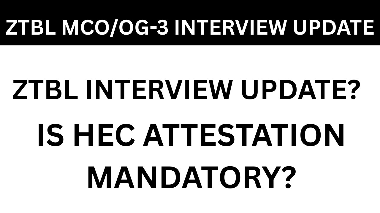 ZTBL MCO OG-3 Interview Update 2026 || ztbl interview preparation