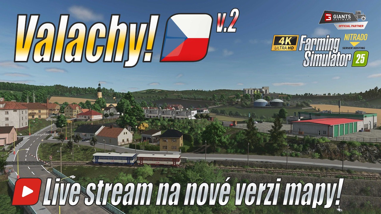 👑 VALACHY v.2! - Live Stream z NOVÉ VERZE MAPY + Staré Stroje! - Farming Simulator 25 (4K)