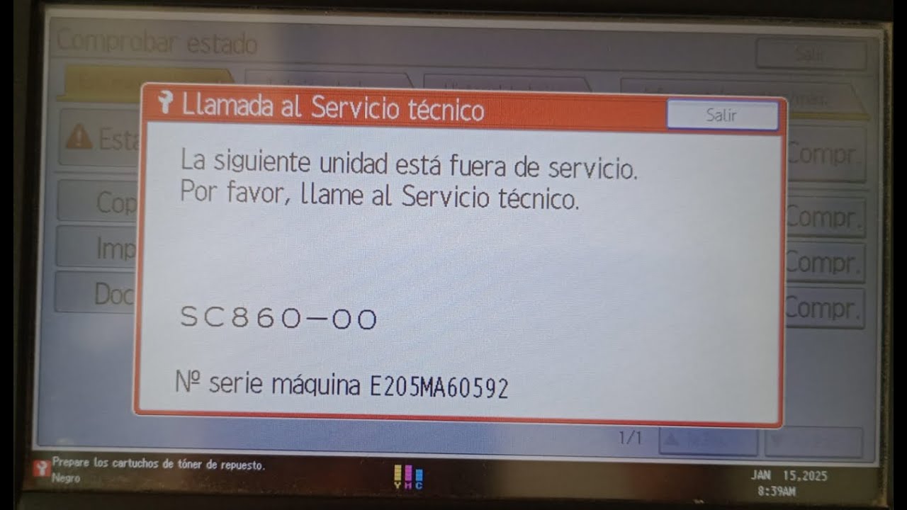 Solucionar el error SC860-00 en tu Ricoh Aficio MP-C2003: Solución paso a paso - PARTE 01 📋