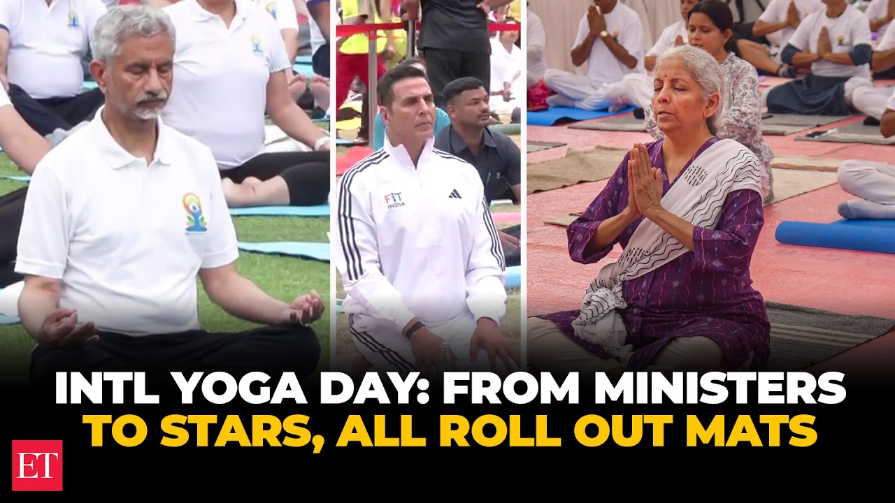 Jaishankar, Akshay Kumar to FM Sitharaman, leaders, celebrities perform yoga on Intl Yoga Day
