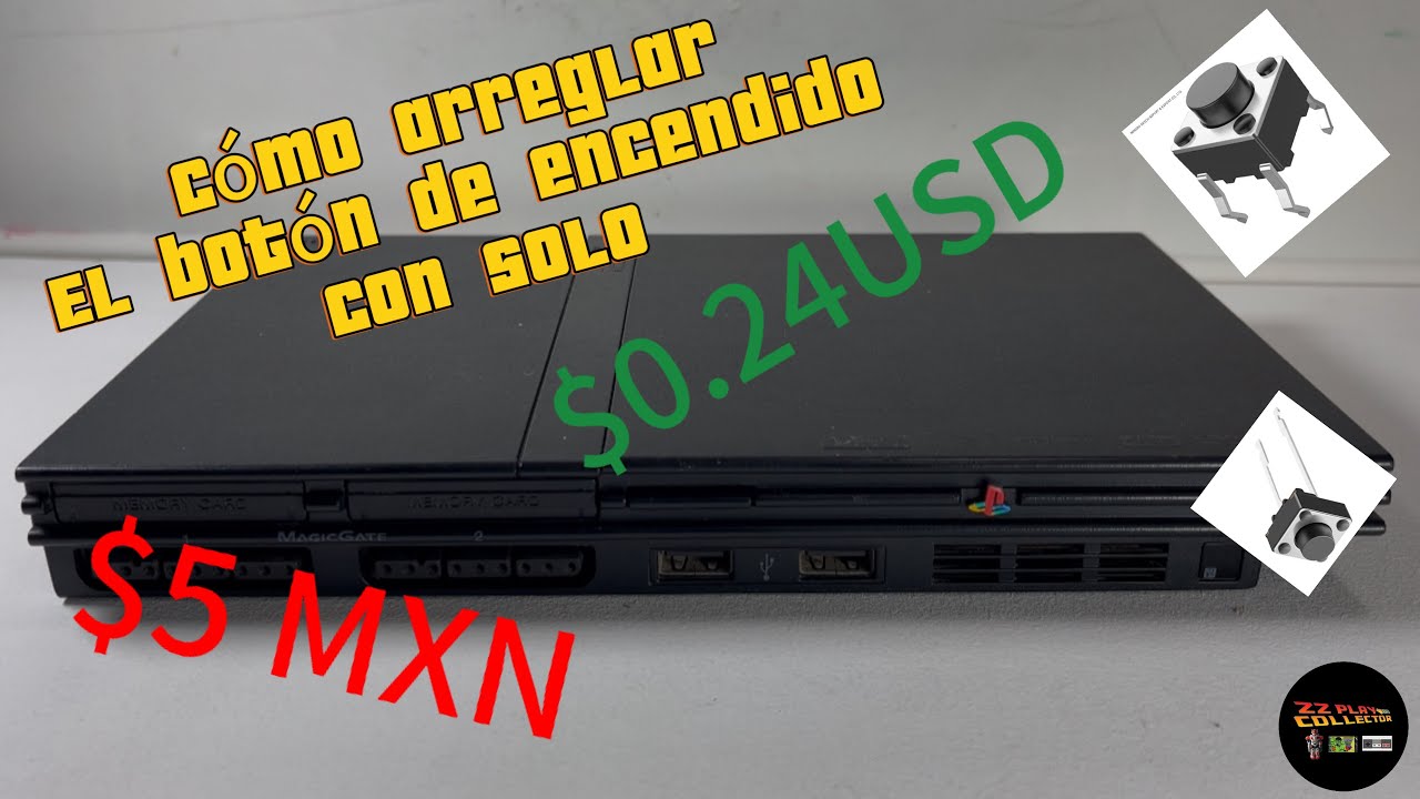 Cómo Arreglar el botón de encendido de la PlayStation 2 Slim￼  ps2 slim