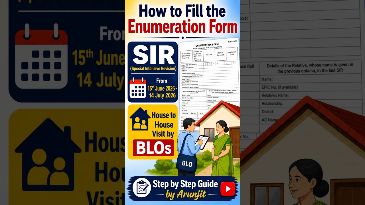 How to Fill the Enumeration Form | SIR 2026 Step-by-Step Guide | Special Intensive Revision |