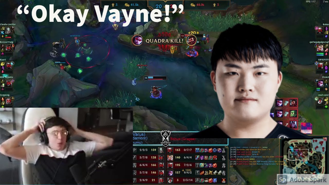 Caedrel реагирует на EUW UZI - безумная квадра Вэйна!!
