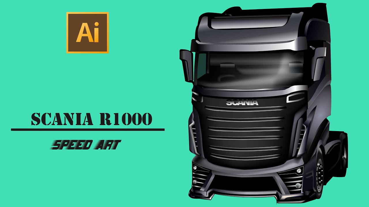Scania R1000| Adobe Illustrator | Speed Art