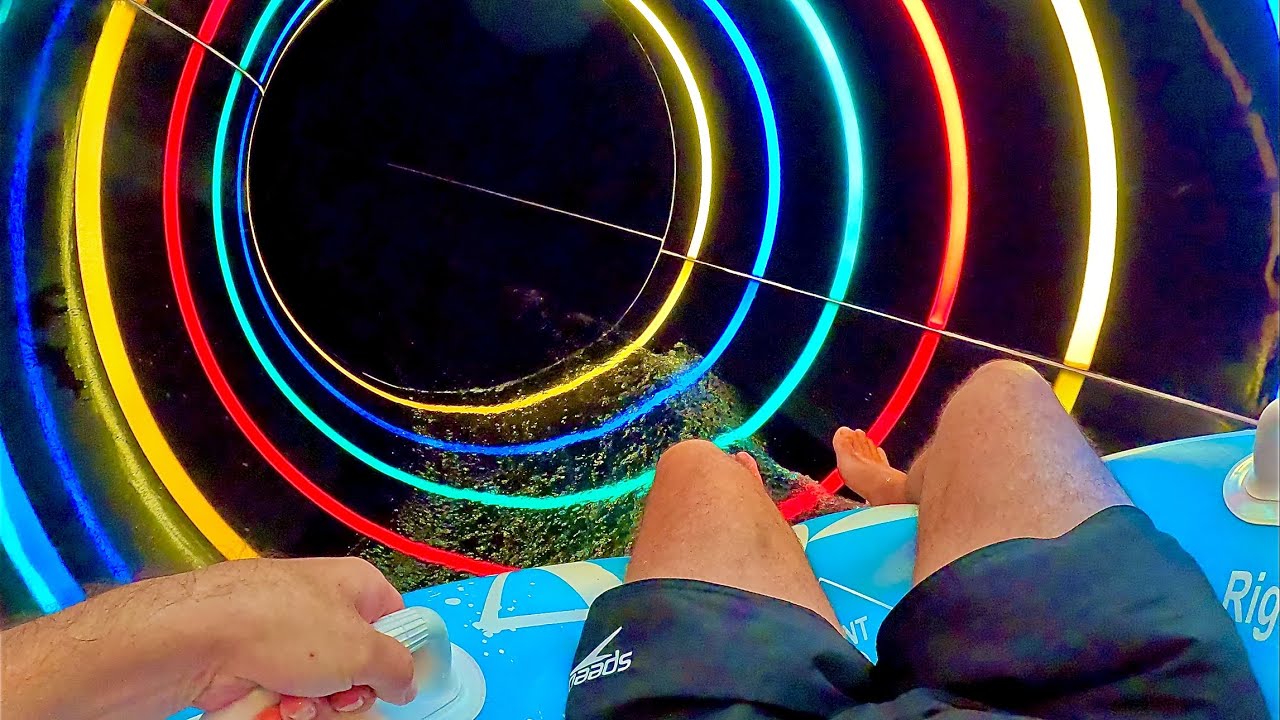 Thrilling Dark Tunnel Water Slide at SplashMania Waterpark