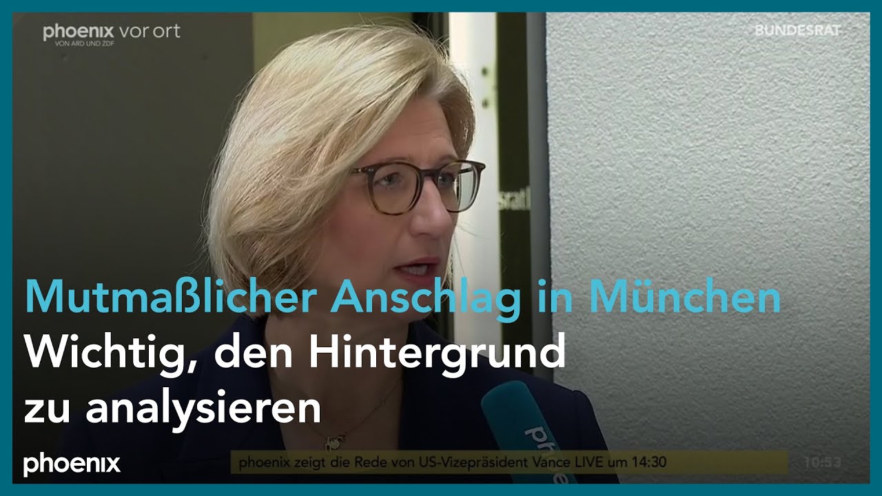 Anke Rehlinger u.a. zum mutmaßlichen Anschlag in München am 14.02.25