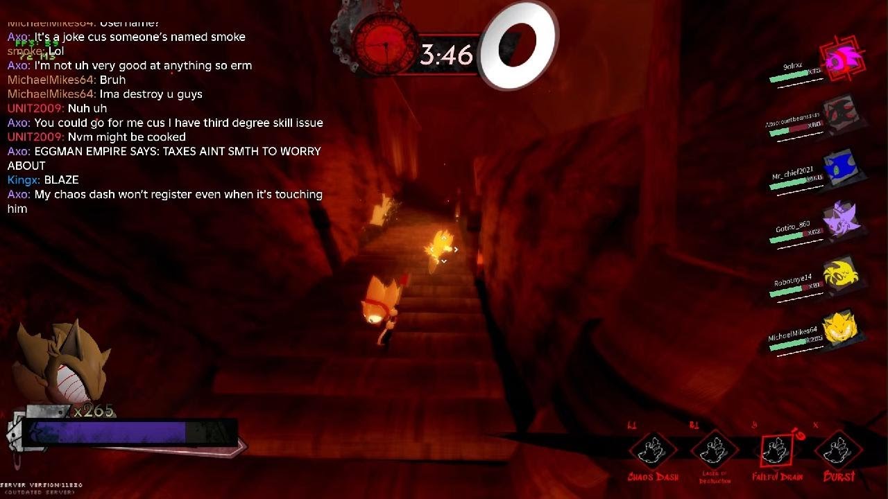 Outcome memories beating Fleetway blaze and kuckles combo