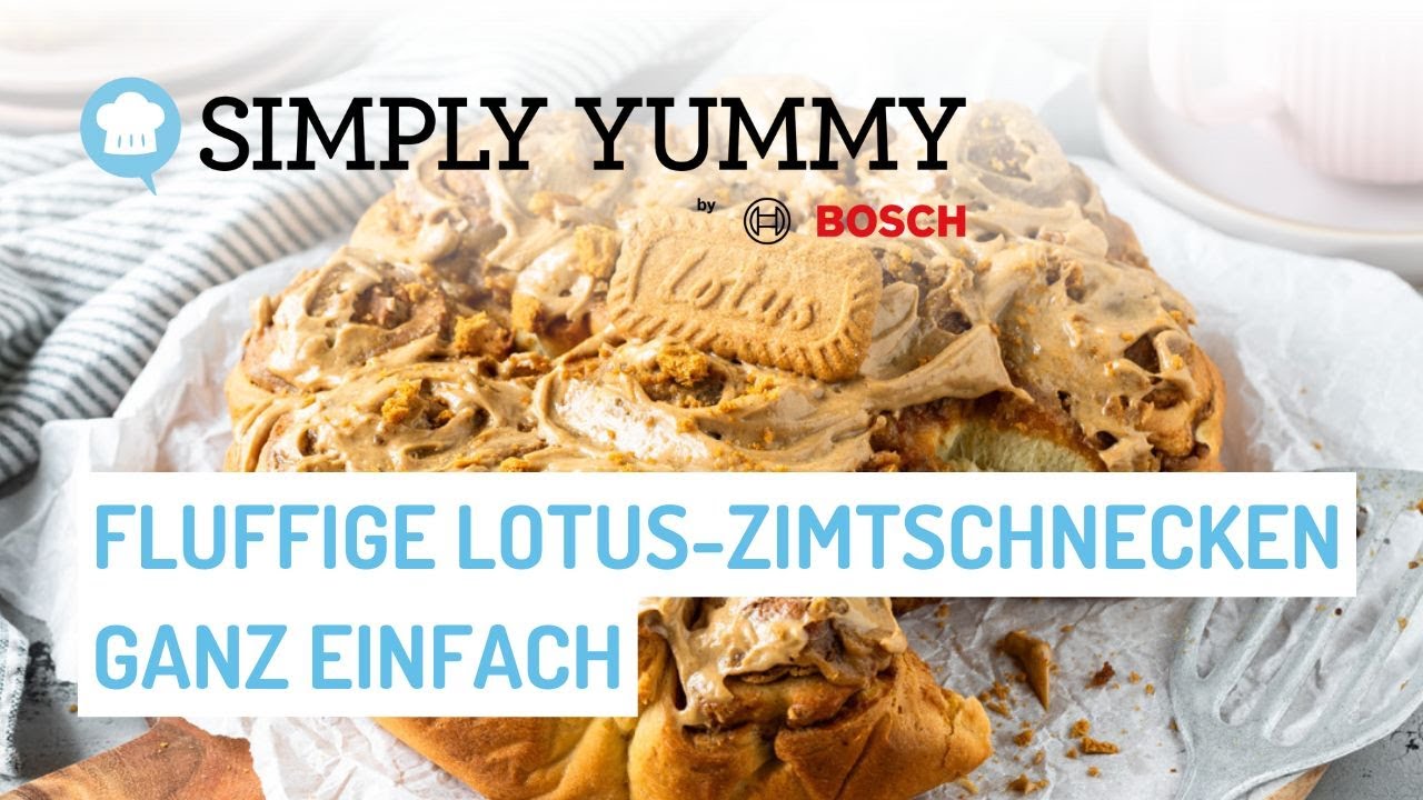 😋 So backst du die fluffigsten Lotus Zimtschnecken mit Karamellfrosting | SIMPLY YUMMY Rezepte
