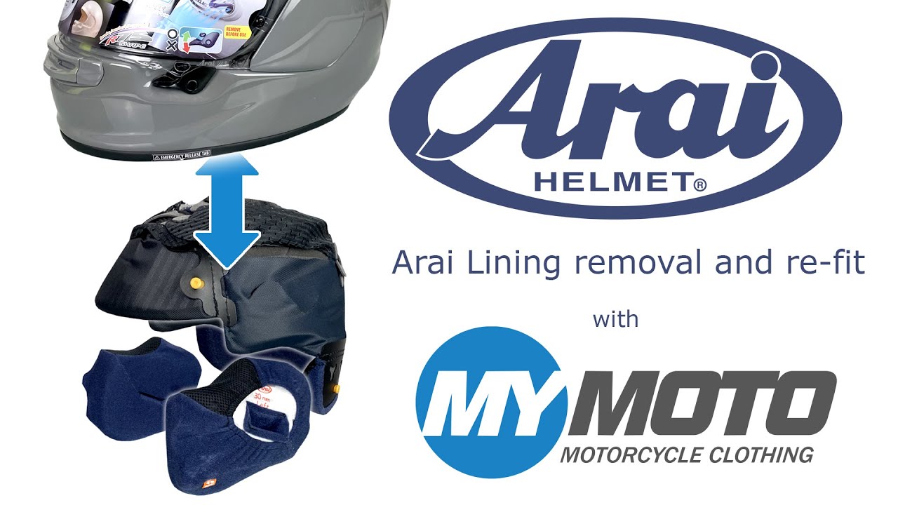 Шлем Arai - снятие и установка подкладки