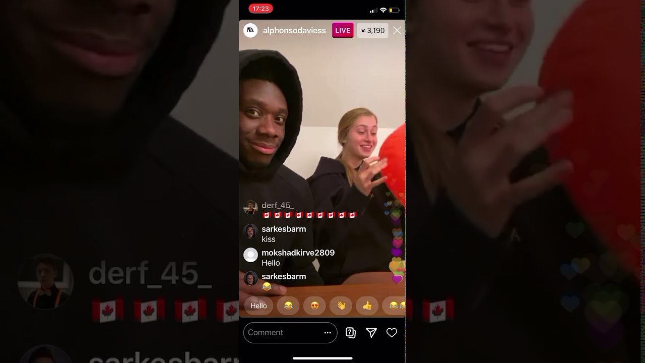 Alphonso Davies Instagram Live stream 3/18/20 (half)