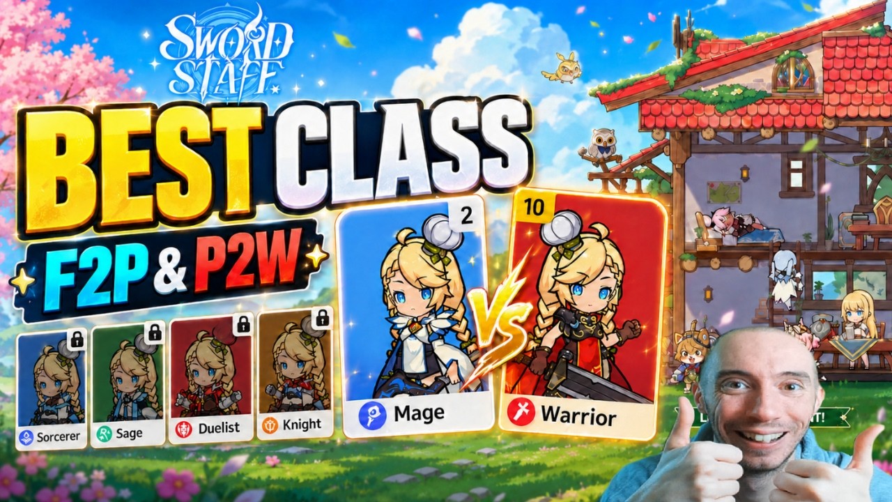 ЛУЧШИЙ класс для F2P и P2W на глобальном запуске Sword x Staff