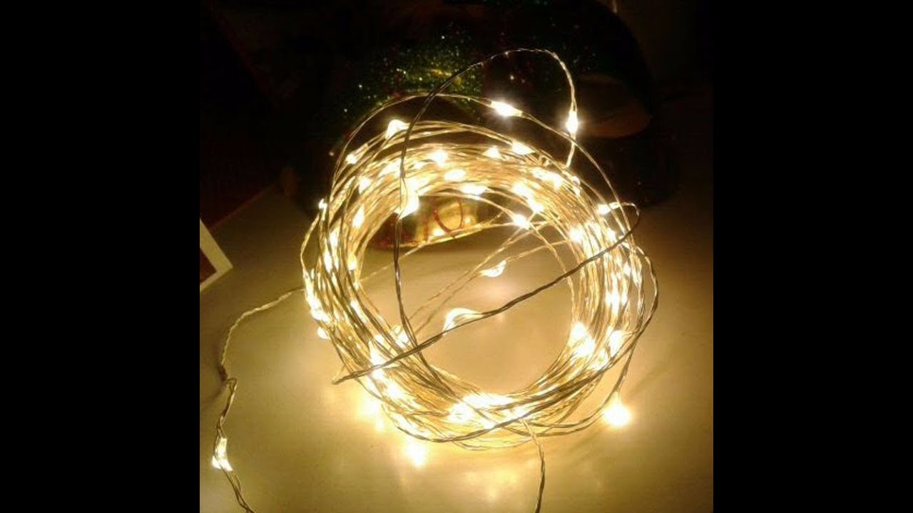 Fio De Led 5 Metros Arame 50 Leds Decoração Natal Pilha Prova Agua Casamento