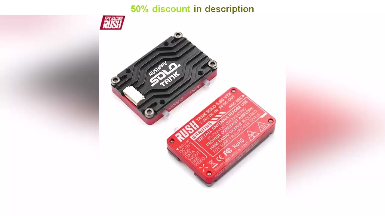 Latest Products You Must Know! RUSH Solo Tank 5.8G VTX Video Transmitter CNC shell 1.6W High Pow