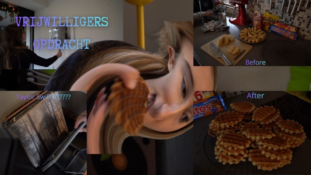 vrijwiligers actie met waffels