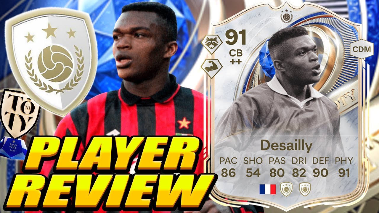 He IS AN ABSOLUTE TANK AT THE BACK&hellip; 🧱🔥 91 Future Stars Icon Desailly Review! 91 TOTY Desailly Review
