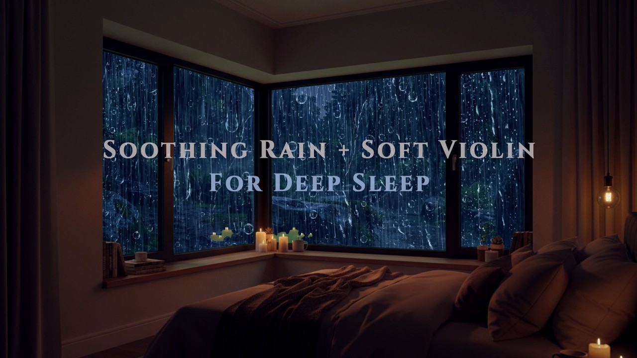 Let the Very Gentle Rain & Beautiful Violin 🎻🌧️ Quiet Your Mind and Make You Sleep