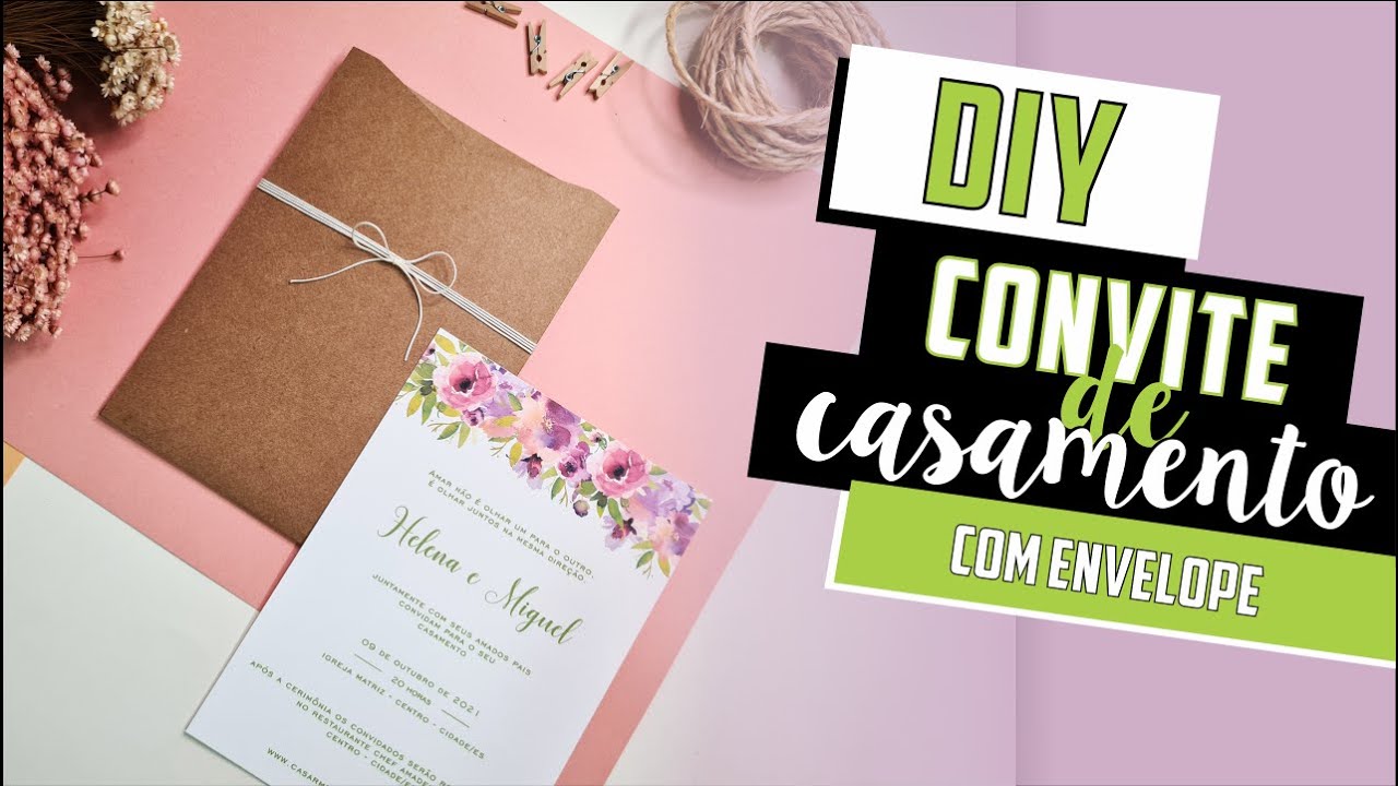 Como fazer Convite de Casamento Romântico? - DIY | Faça você mesmo | Tutoriais [casamento]