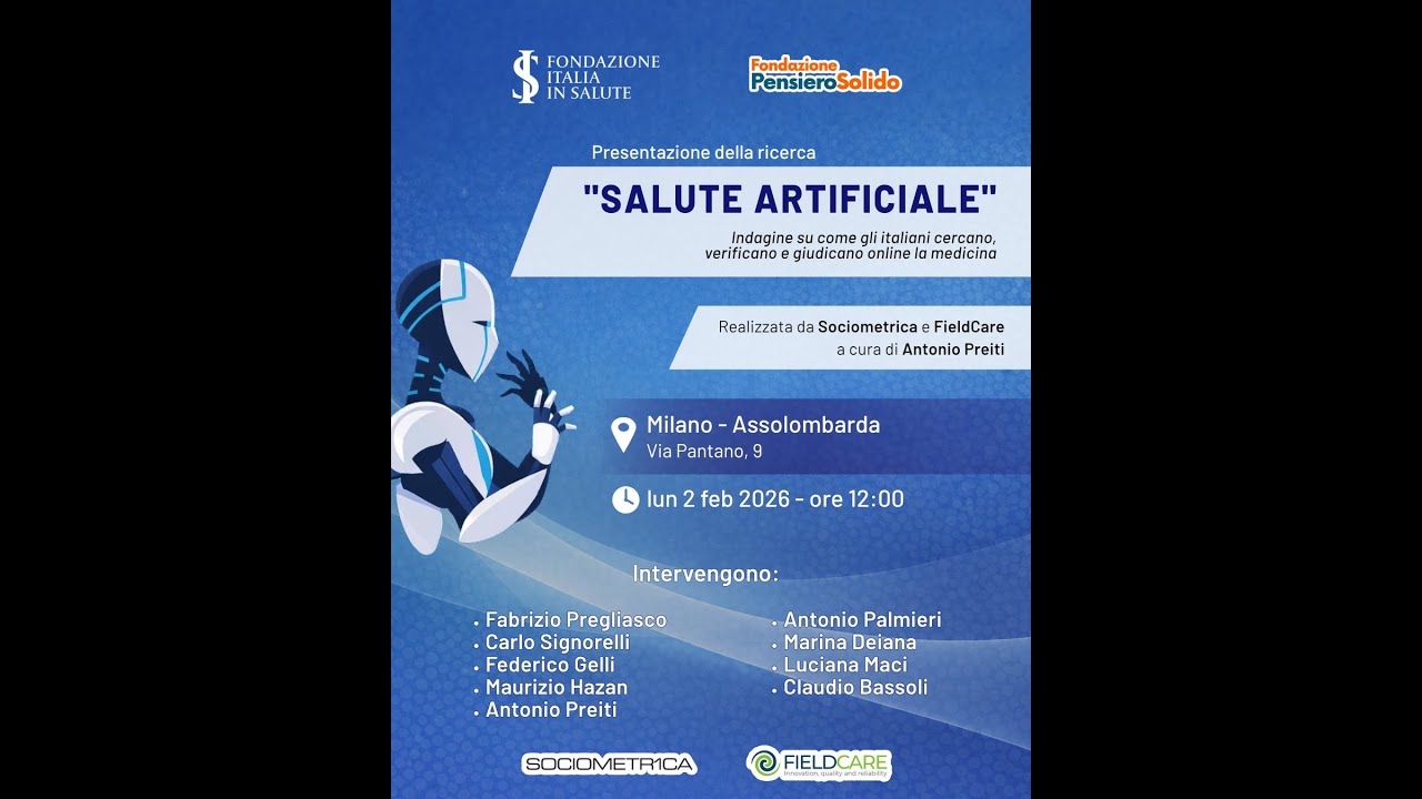 SALUTE ARTIFICIALE: indagine su come gli italiani cercano, verificano e giudicano online la medicina