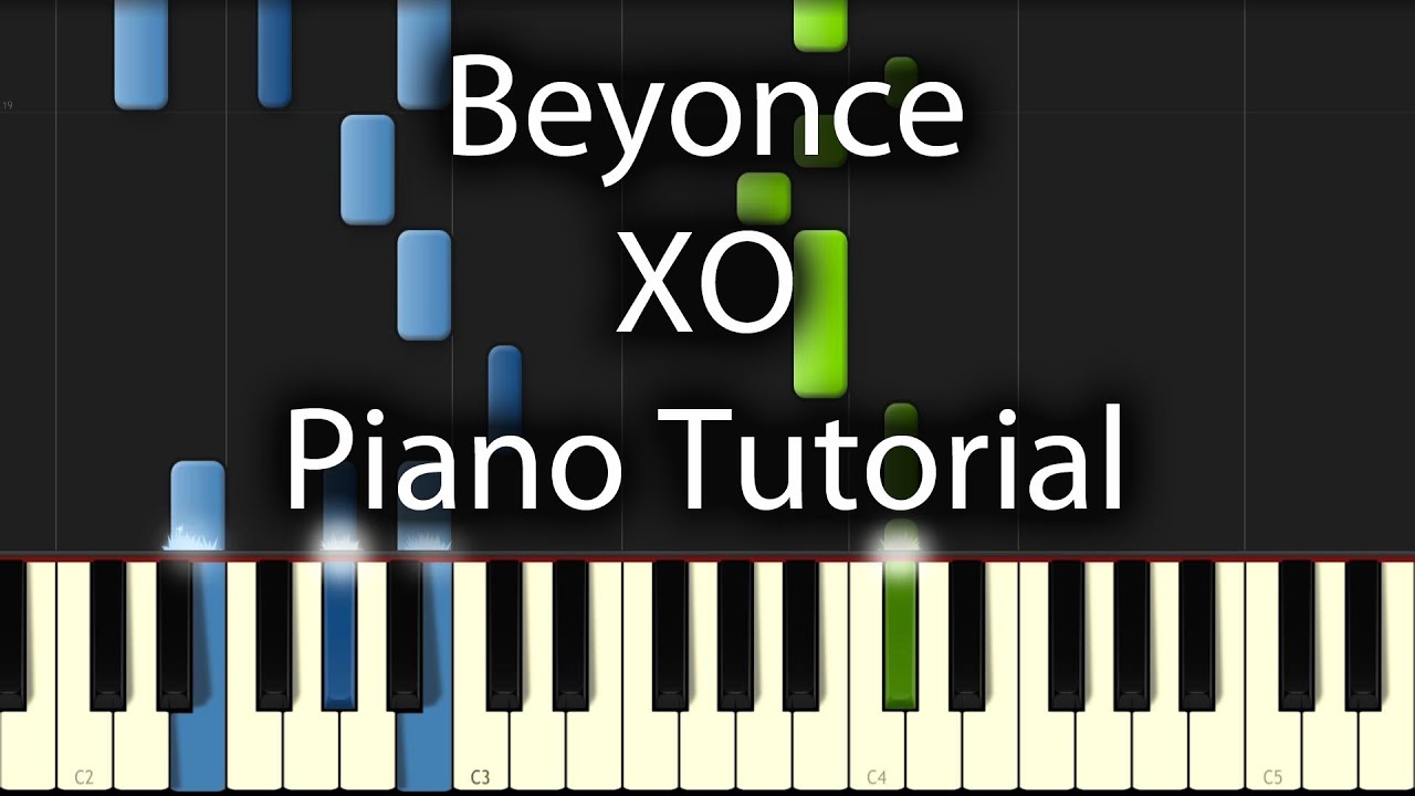 Beyonce - XO Tutorial (How To Play On Piano)