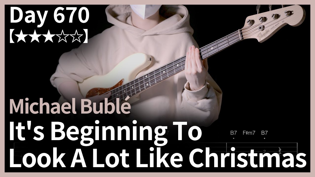 670. Michael Bublé - It's Beginning To Look A Lot Like Christmas | Bass Cover | Bass Tabs