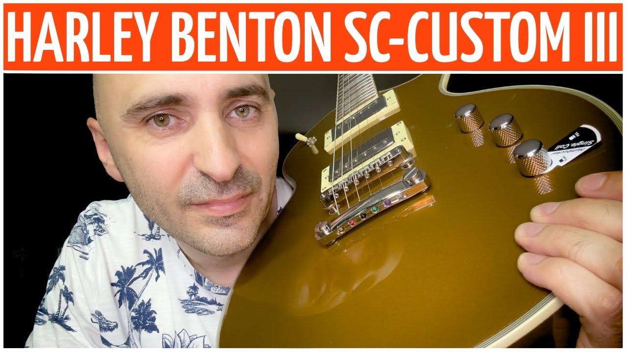 NEW Harley Benton SC-CUSTOM III Gold Top | Español 4K