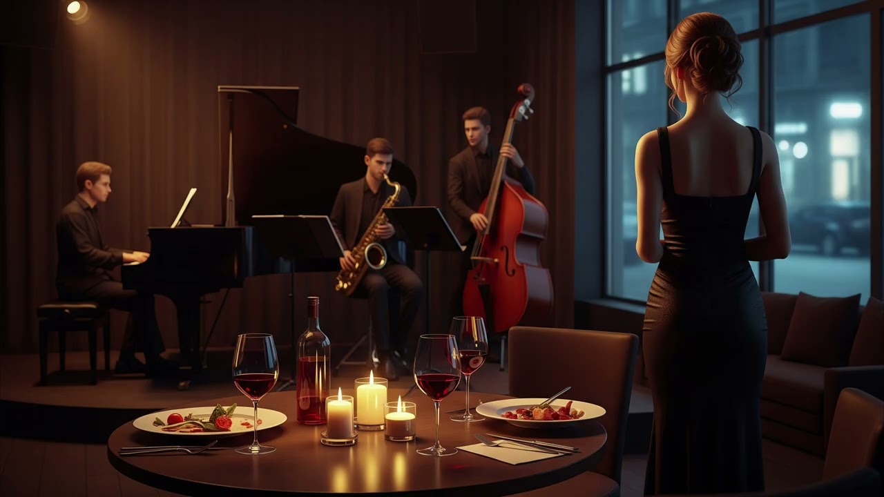 Elegant night instrumental jazz. Sophisticated music for a romantic dinner and a cozy atmosphere