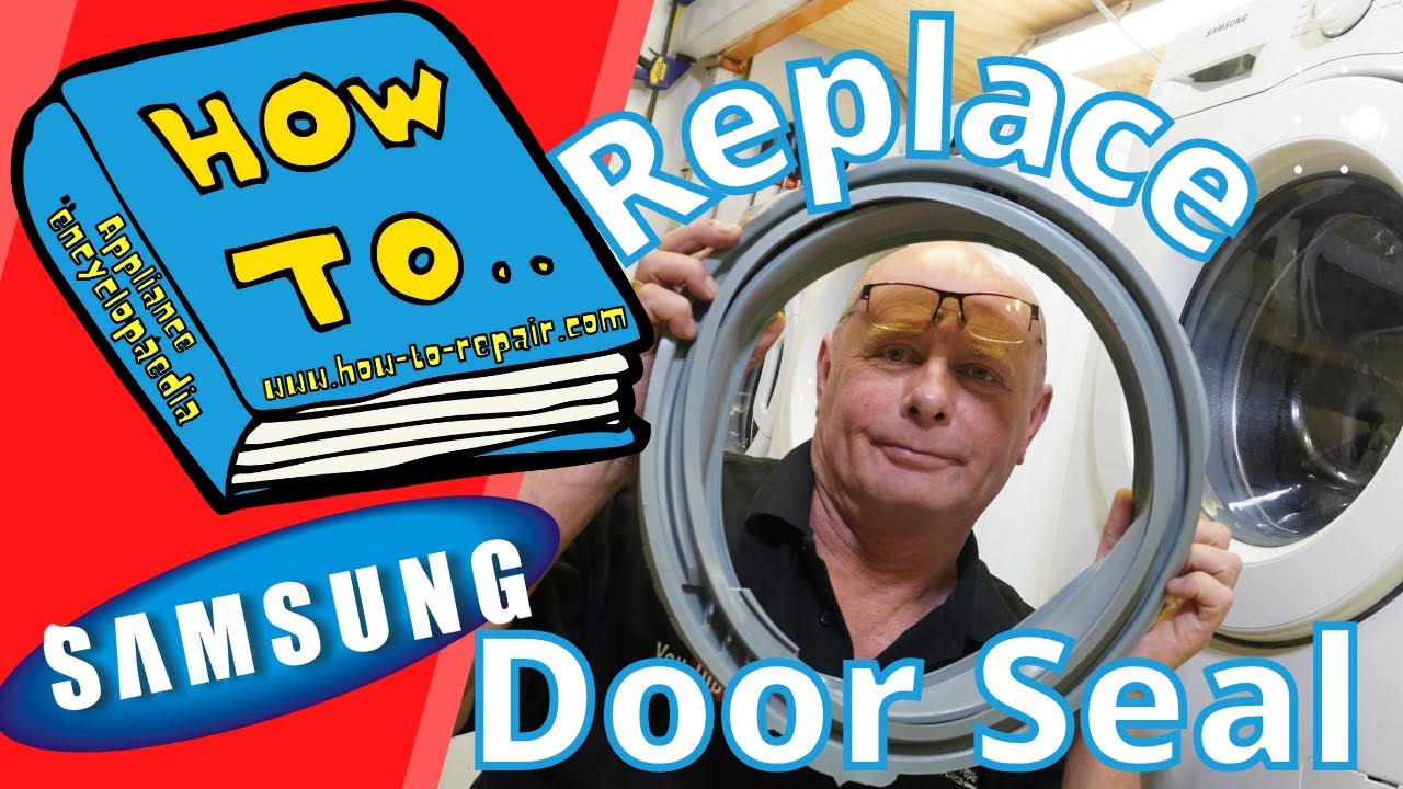 How to replace door seal rubber gasket on a Samsung washing machine drum