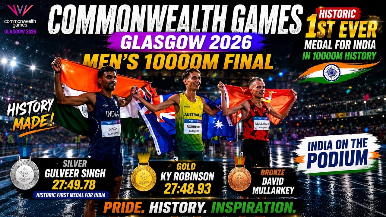 🇮🇳 HISTORY CREATED! Gulveer Singh Wins India&rsquo;s FIRST EVER 10000m Medal | Commonwealth Games 2026 🥈