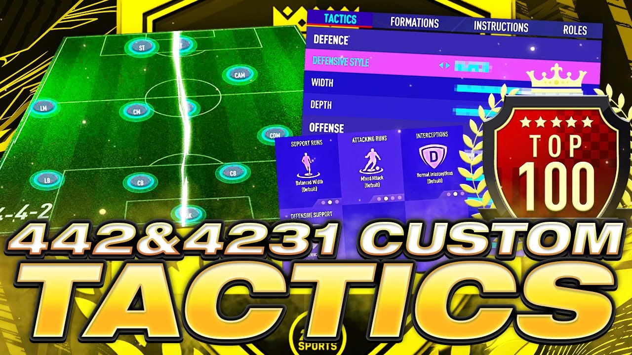 BEST NEW PATCH FIFA 21 442 AND 4231 CUSTOM TACTICS - FIFA 21 ULTIMATE TEAM PRO PLAYER CUSTOM TACTICS