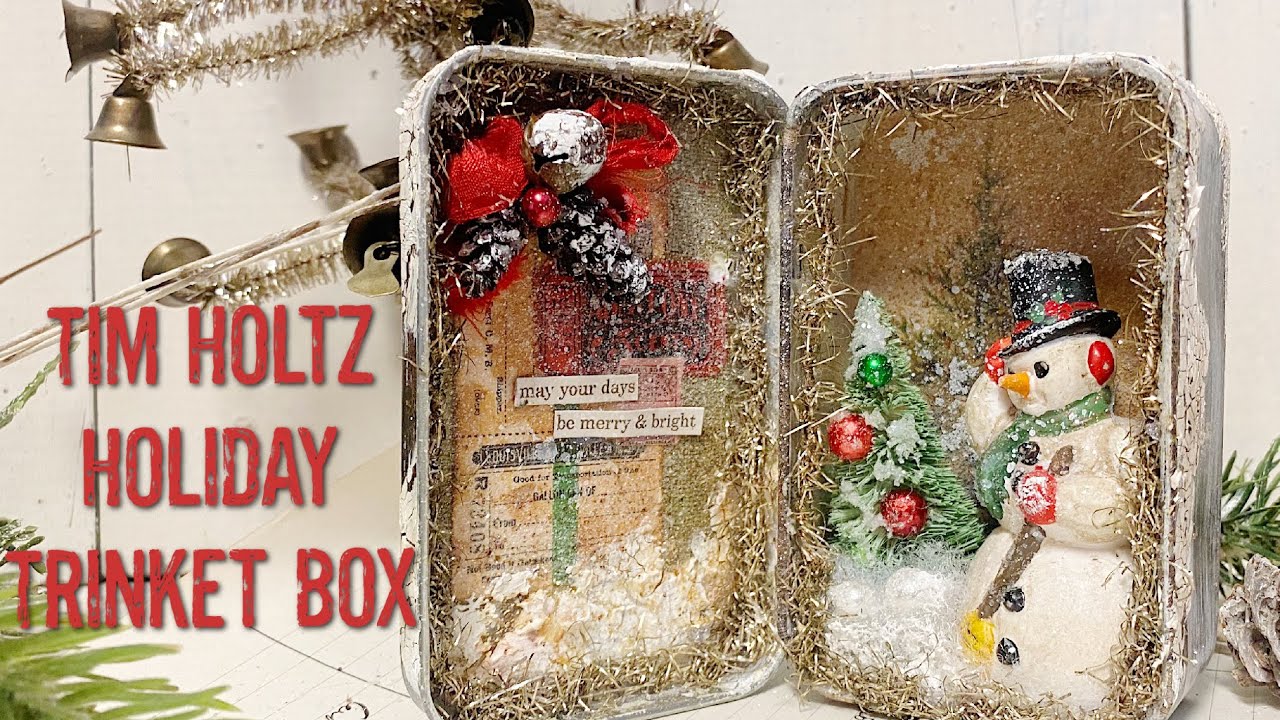 Tim Holtz Christmas Creating! Vignette in a Trinket Box