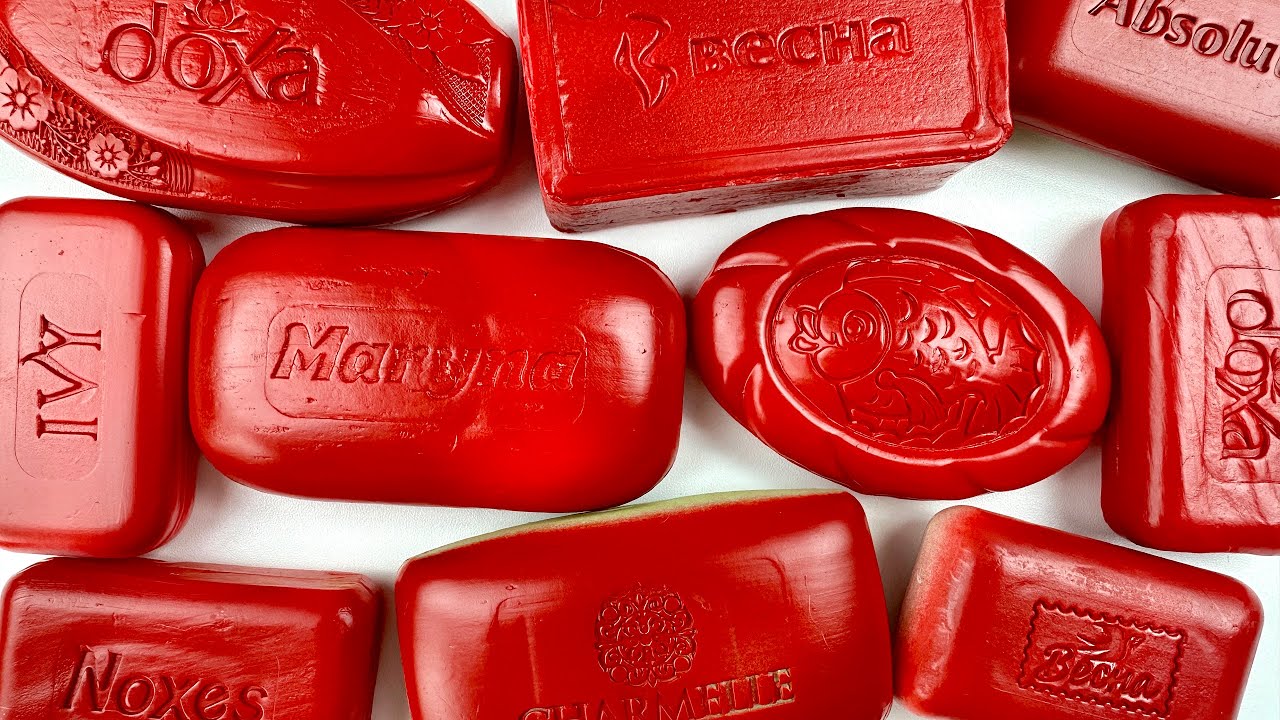 ASMR Carving colored soap. Soothing cutting soap | ASMR Soap.