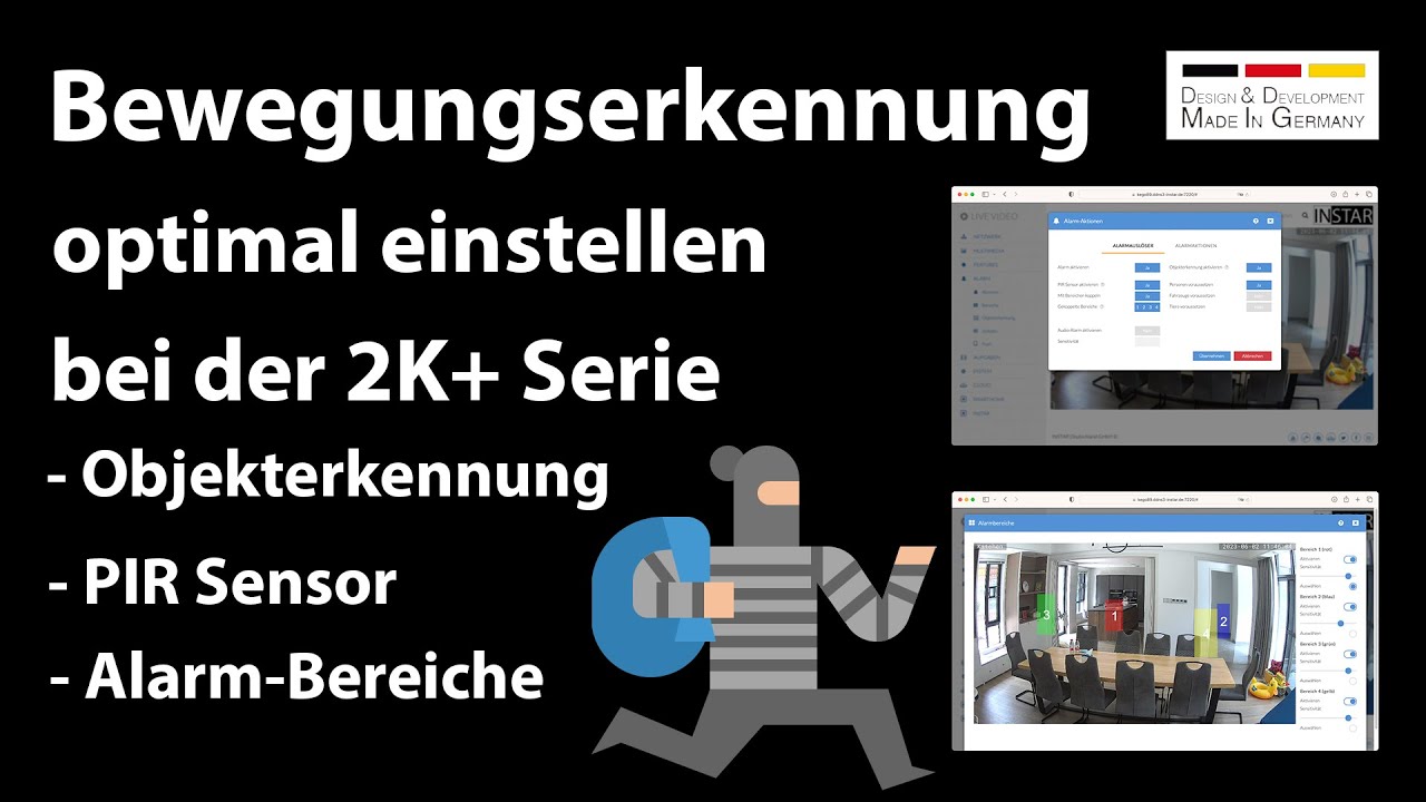 INSTAR 2K+ Überwachungskameras: Bewegungserkennung optimal einstellen inkl. Objekterkennung und PIR