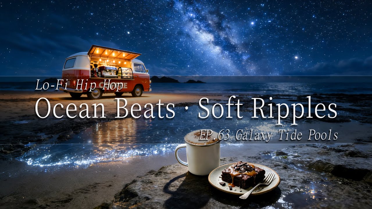 🌊Lo-Fi Hip Hop with Ocean Ambience for Night Focus & Relaxation |✨ Galaxy Tide Pools – EP.63