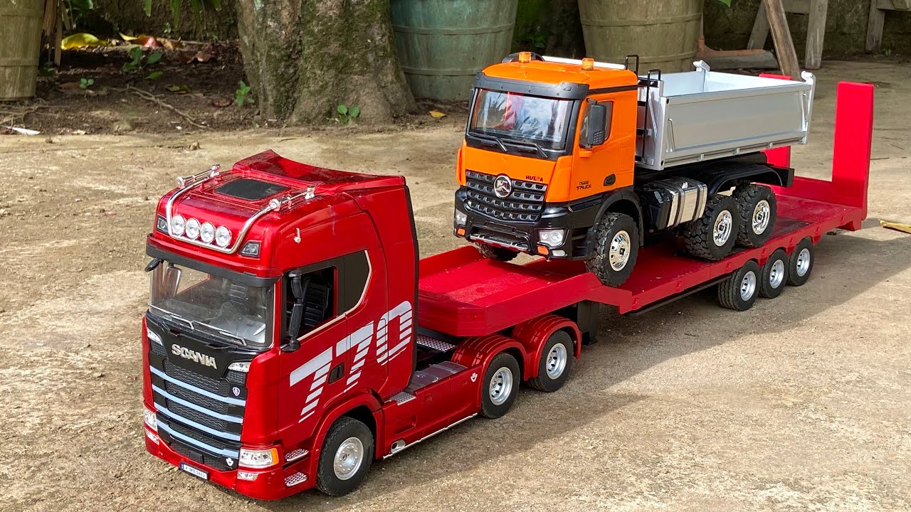 День 7: Доставка самого мощного самосвала на место добычи — Huina 1501 RC Scania — Huina 1598