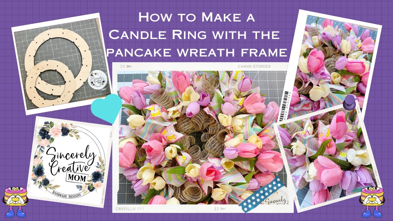 Candle Ring on a 10 inch Pancake Wreath Frame