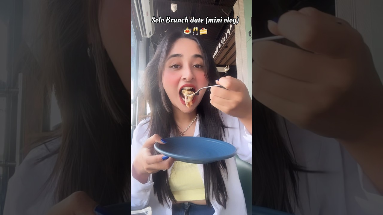 Solo Brunch Date🍰  #minivlog #ytshorts #shorts