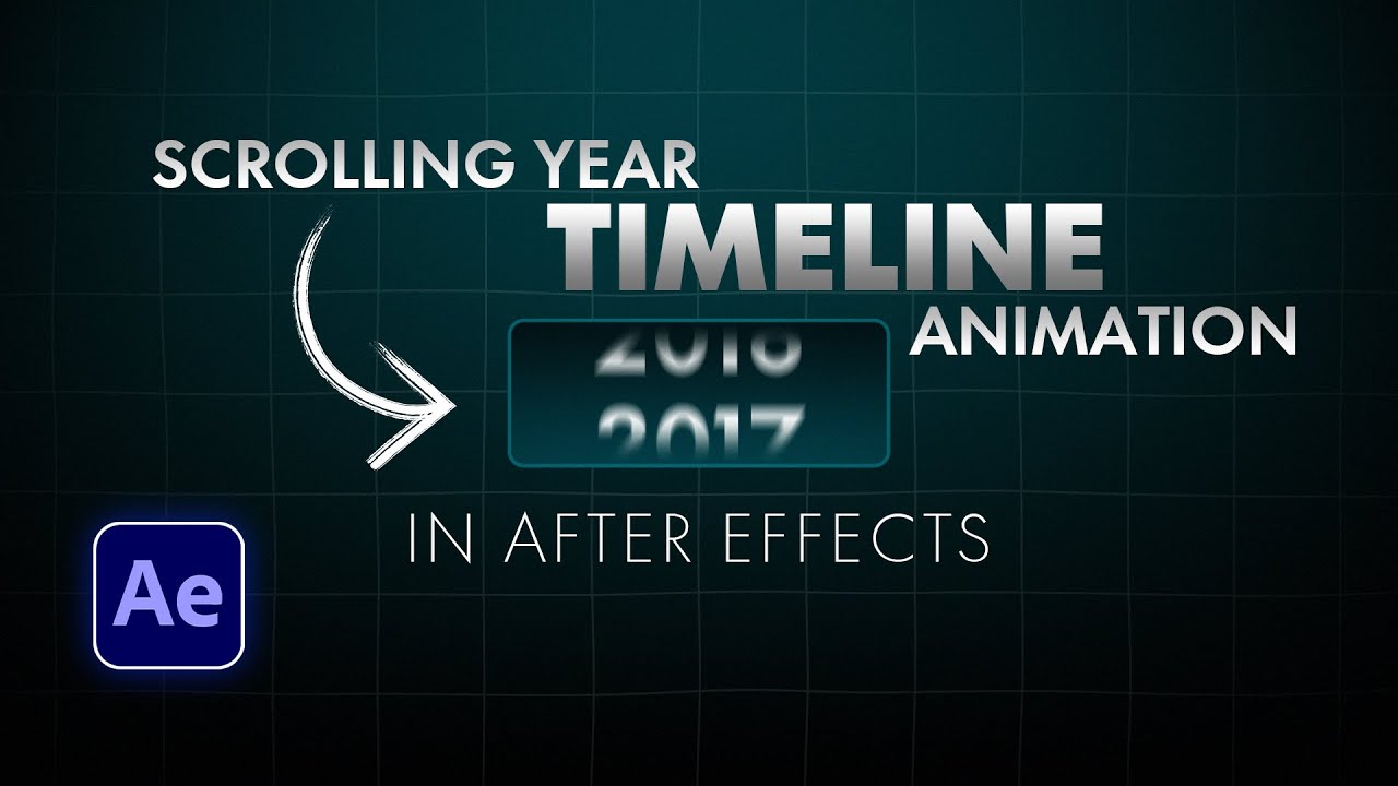 How to create scrolling YEAR TIMELINE Animation (After Effects)