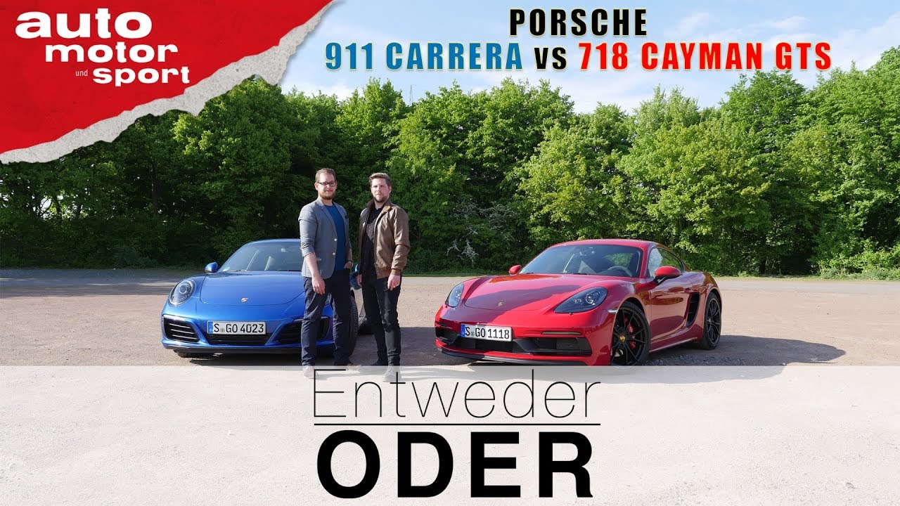 Porsche 718 Cayman GTS vs 911 Carrera| Entweder ODER | (Vergleich/Review) auto motor und sport