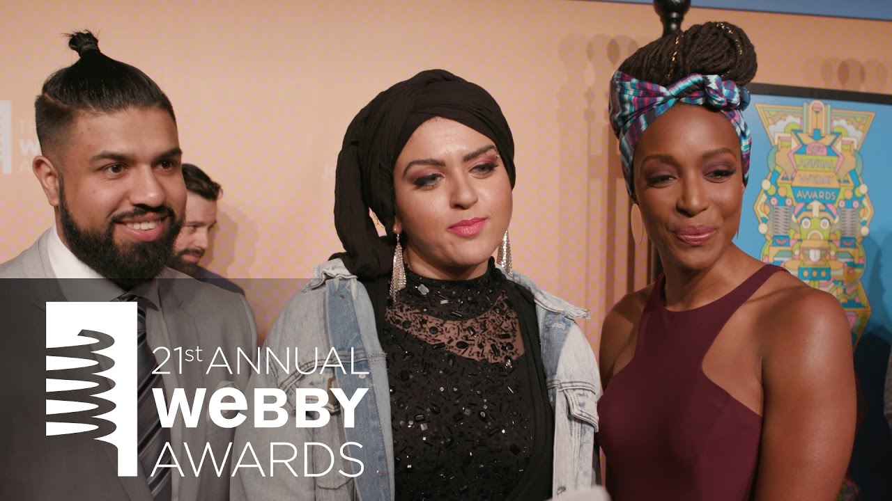 YouTube Creators for Change, Humza, Amani and Franchesca on the Red Carpet at the 21st Annual Webbys