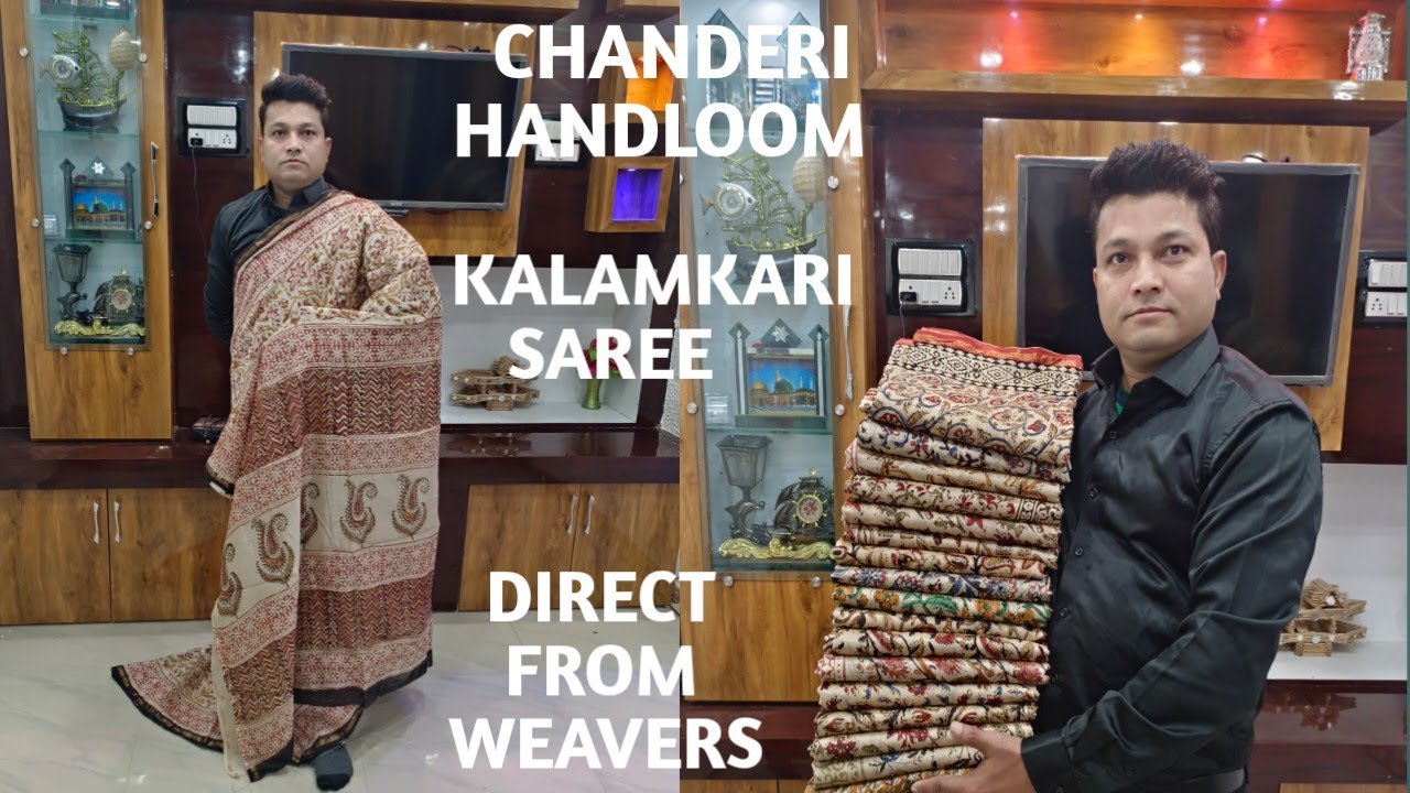 #chanderi#handloom #kalamkarisarees #ajrakhsareeWholesar #modalsilksaree #ModalsilksareeManufacture