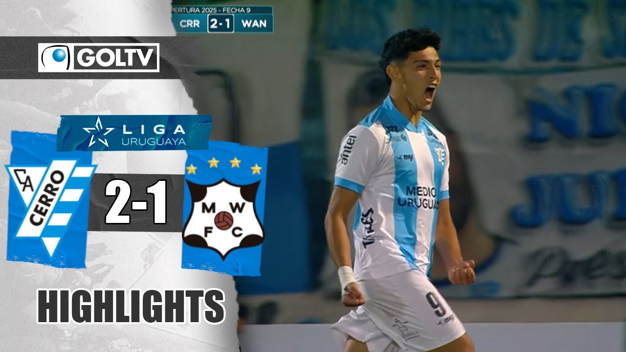 LARROSA LE DA VUELTA CON DOBLETE | Cerro 2 - 1 Wanderers | GOLES | Primera División de Uruguay