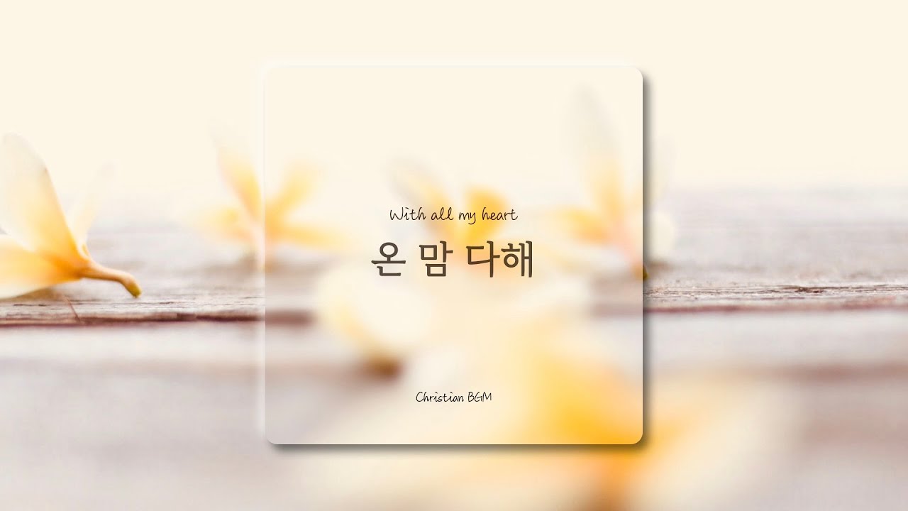 [1시간] 온 맘 다해 / With all my heart / CCM 피아노 연주🎹
