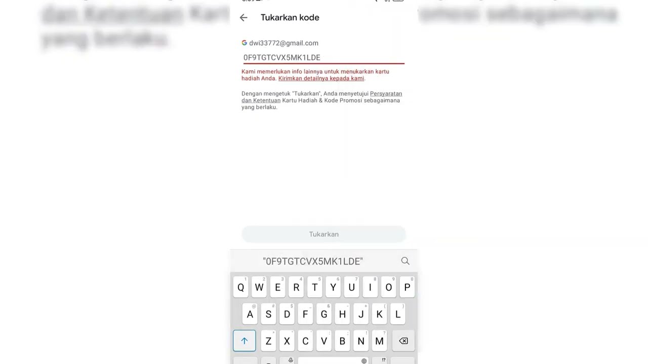 Kami Memerlukan Info Lainnya Untuk Menukarkan Kartu Hadiah Anda Cara Mengatasinya