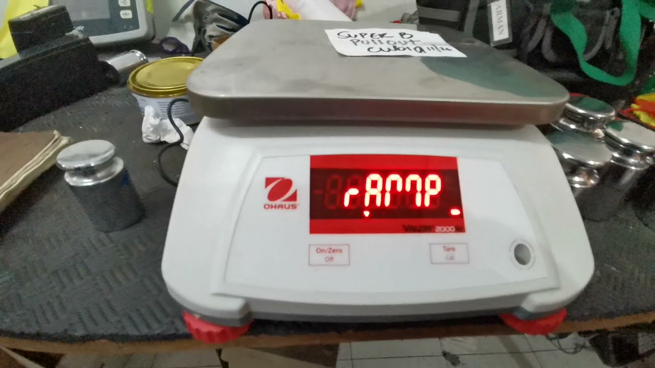 calibration of OHAUS Valoor 2000w,plss Like and subscribe mga ka MASTER