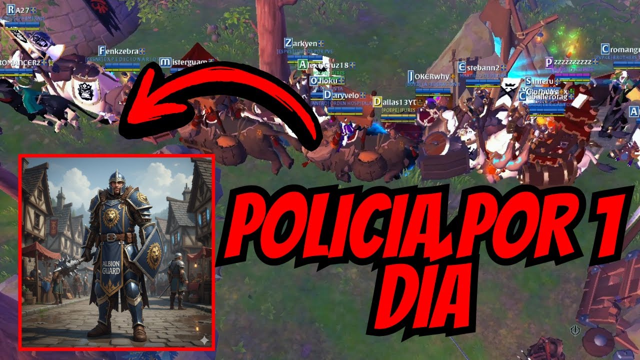 Policía por 1 día en zona roja / +10 pks full profit t7 concedemuertes / Albion online